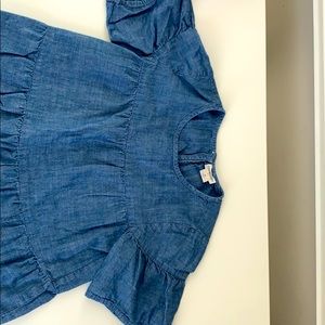 Crewcuts denim tiered peplum top
